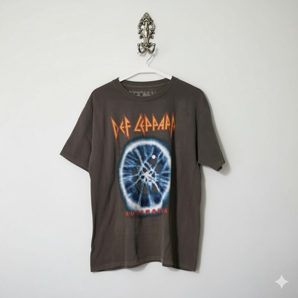 Def Leppard Large Adrenalize Graphic Tee 100% Cotton Album Art Band Shirt